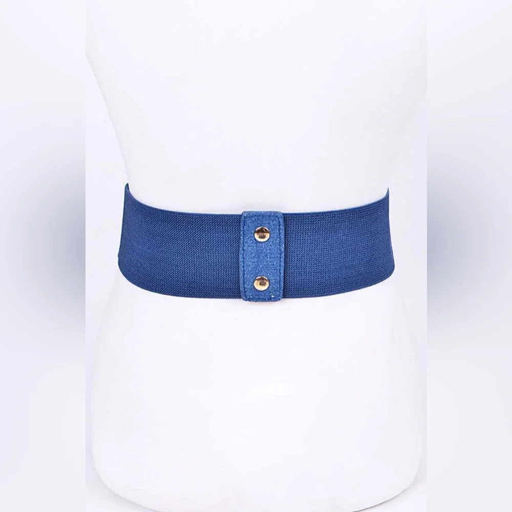 Blue Denim Jean Waist Corset Statement Belt